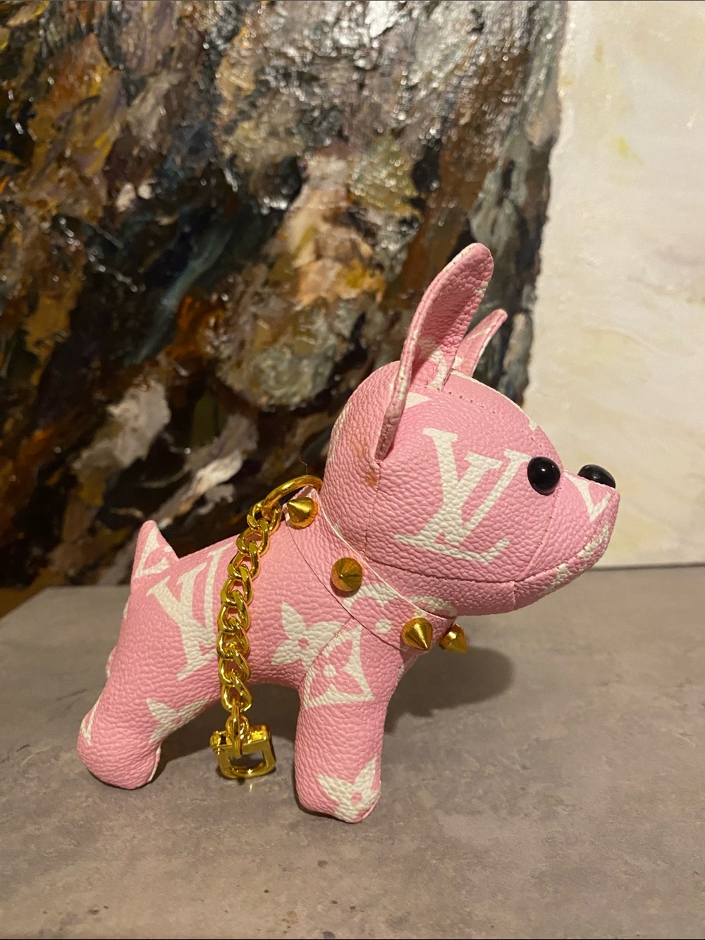 Baby Pink Fashion Dog Purse Charm